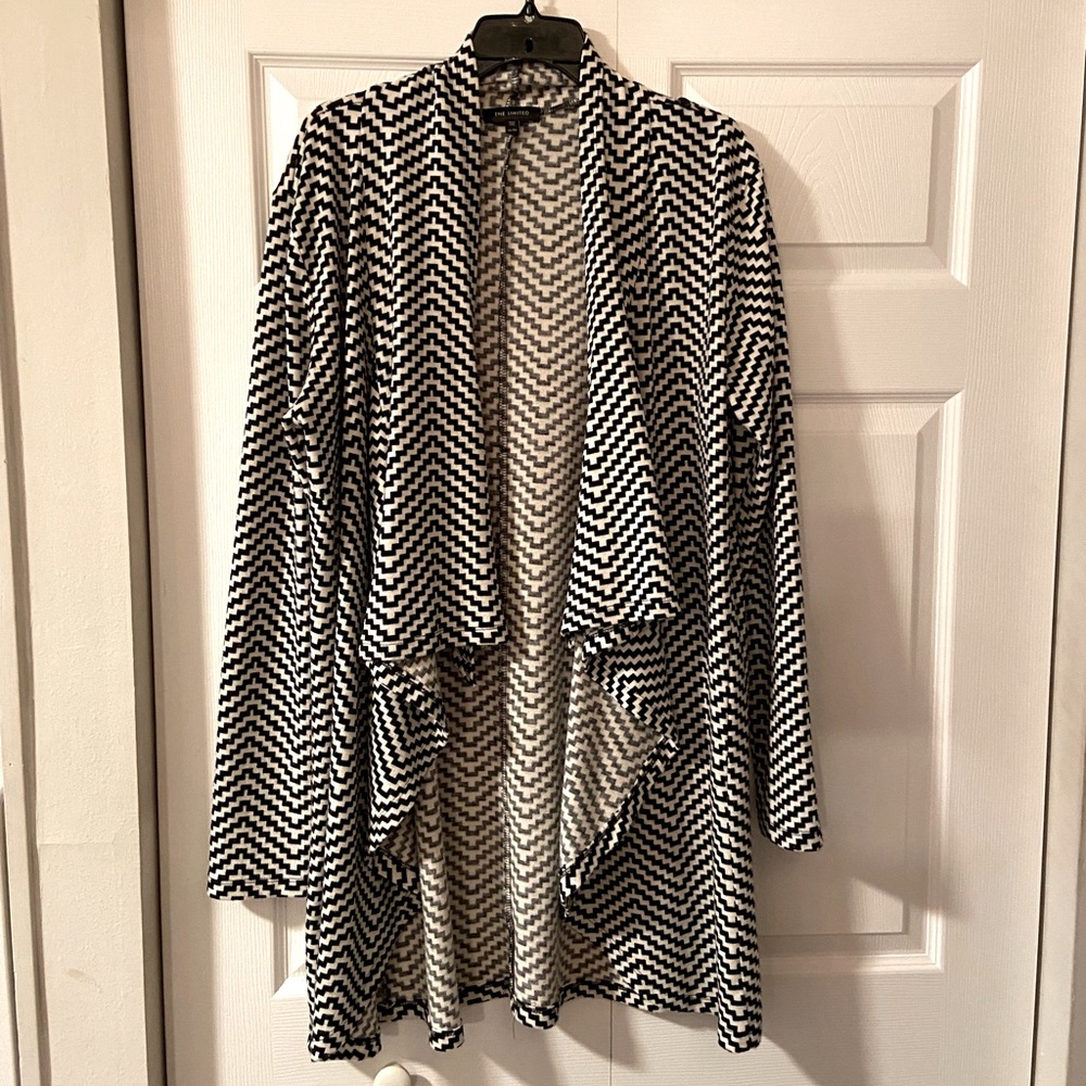 Black and White Long Cartigan
